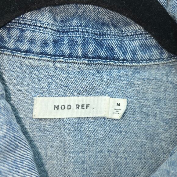 Mod Ref Denim Jumpsuit Coverall Womens Medium Blue Streetwear Skater Gorpcore - Picture 3 of 14